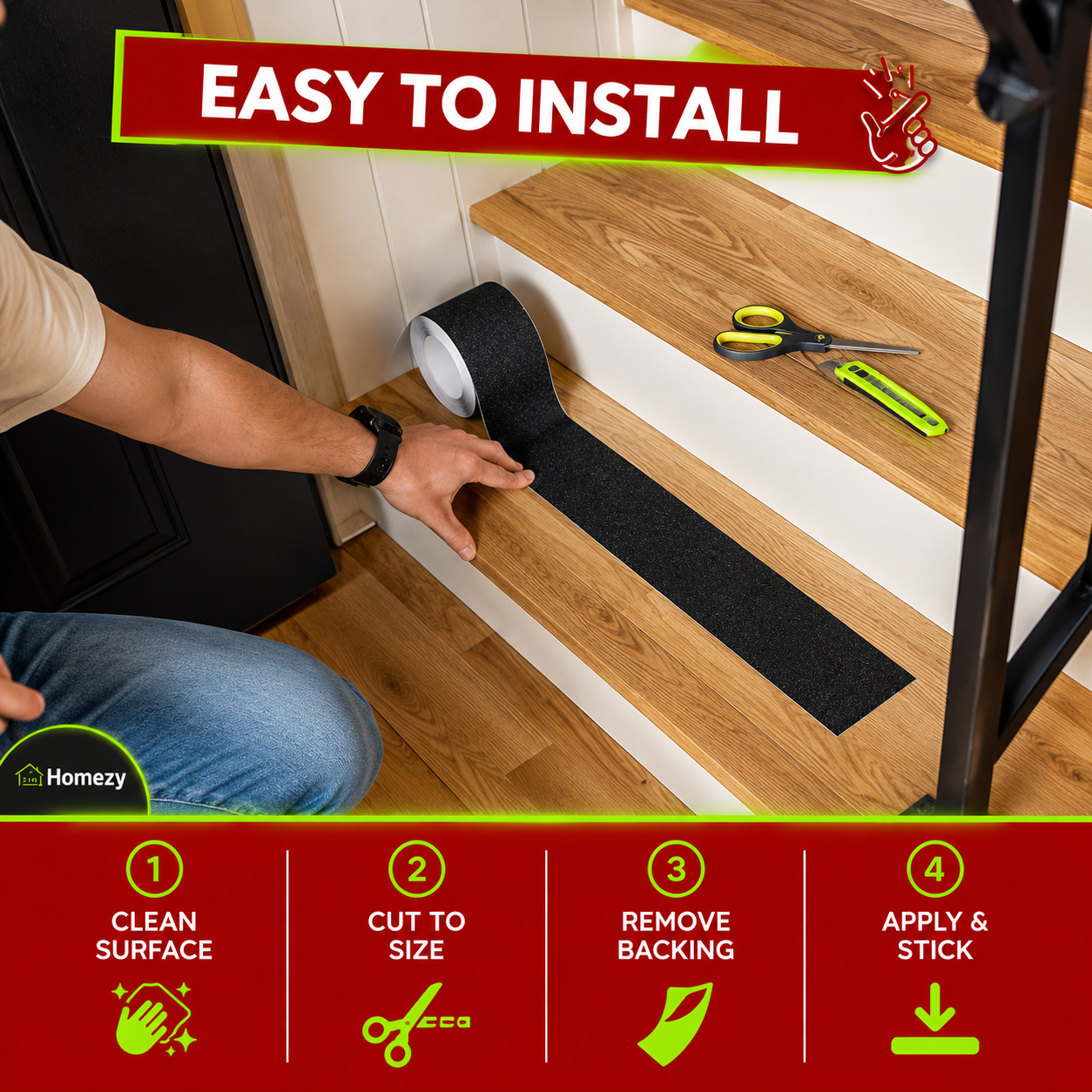 Homezy Glow in the Dark Anti Slip Tape