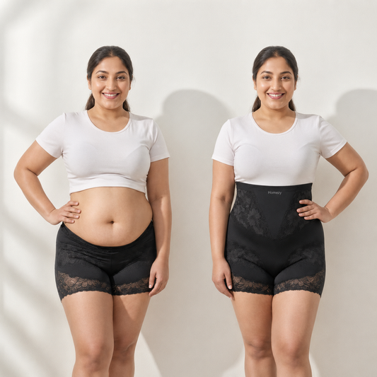 Homezy Waist Reduction Everyday Shapewear for Women – Tummy Control, Hip Lift & Seamless Fit Pack Of 2