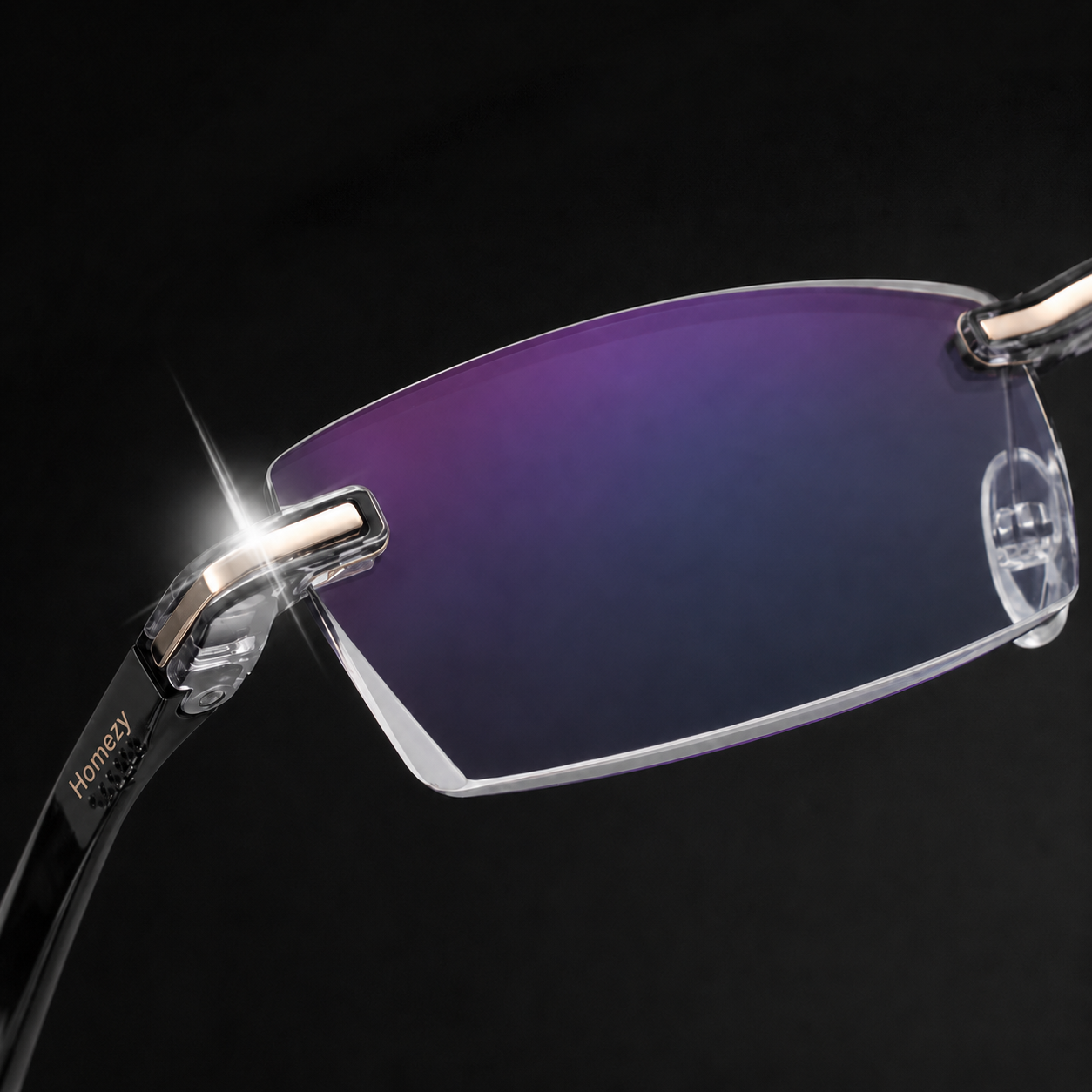 Homezy Anti-Blue Light Rimless Glasses – Lightweight, Foldable & Comfortable Eyewear for Digital Screen Use BUY 1 GET 1 FREE