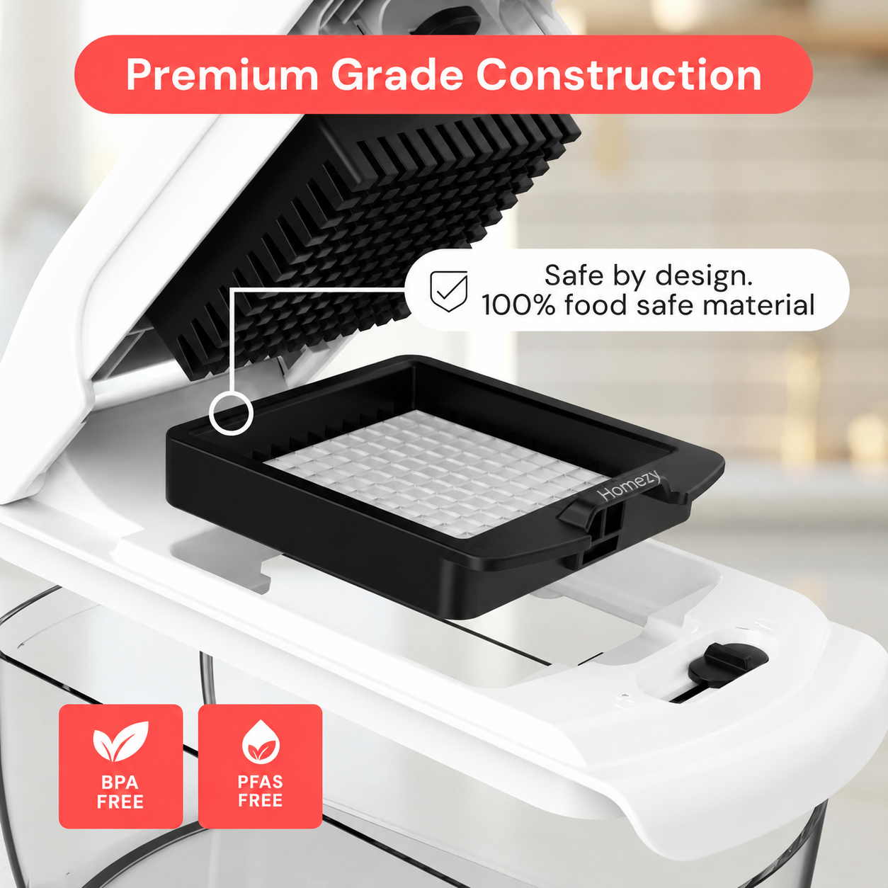 Homezy Pro Vegetable Chopper – Multi-Blade Kitchen Cutter for Fast Chopping, Dicing, Slicing & Meal Prep